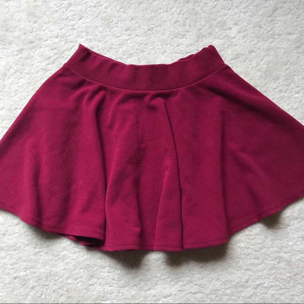 maroon skater skirt